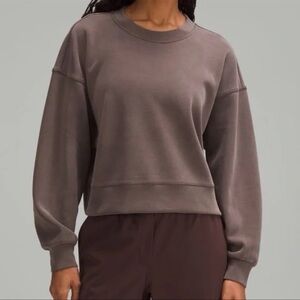 Lululemon Perfectly Oversized Cropped Crew Espresso 12
